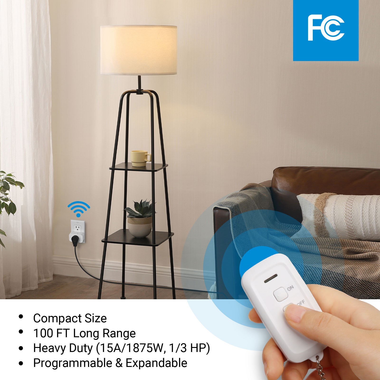 DEWENWILS Plug and Play Remote Control Outlet, Remote Control Switch 15A/1875W