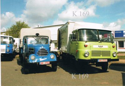 Bild Postkarte: ROBUR Garant 30K/32 K Pritschenwagen + LO 3000 Koffer (K169)