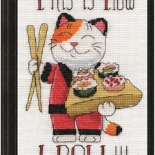 Stitch  Roll: Mini Cross Stitch Kit - 5x7, 14 Count - A Fun, Portable Way to Un