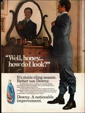 1975 Vintage ad for Downy retro Laundry Suit dresser Mirror Clock Cute  08/25/22