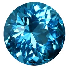 0.90 ct Stunning Round Cut 6 x 6 mm Brazil Paraiba Blue Apatite Gemstone