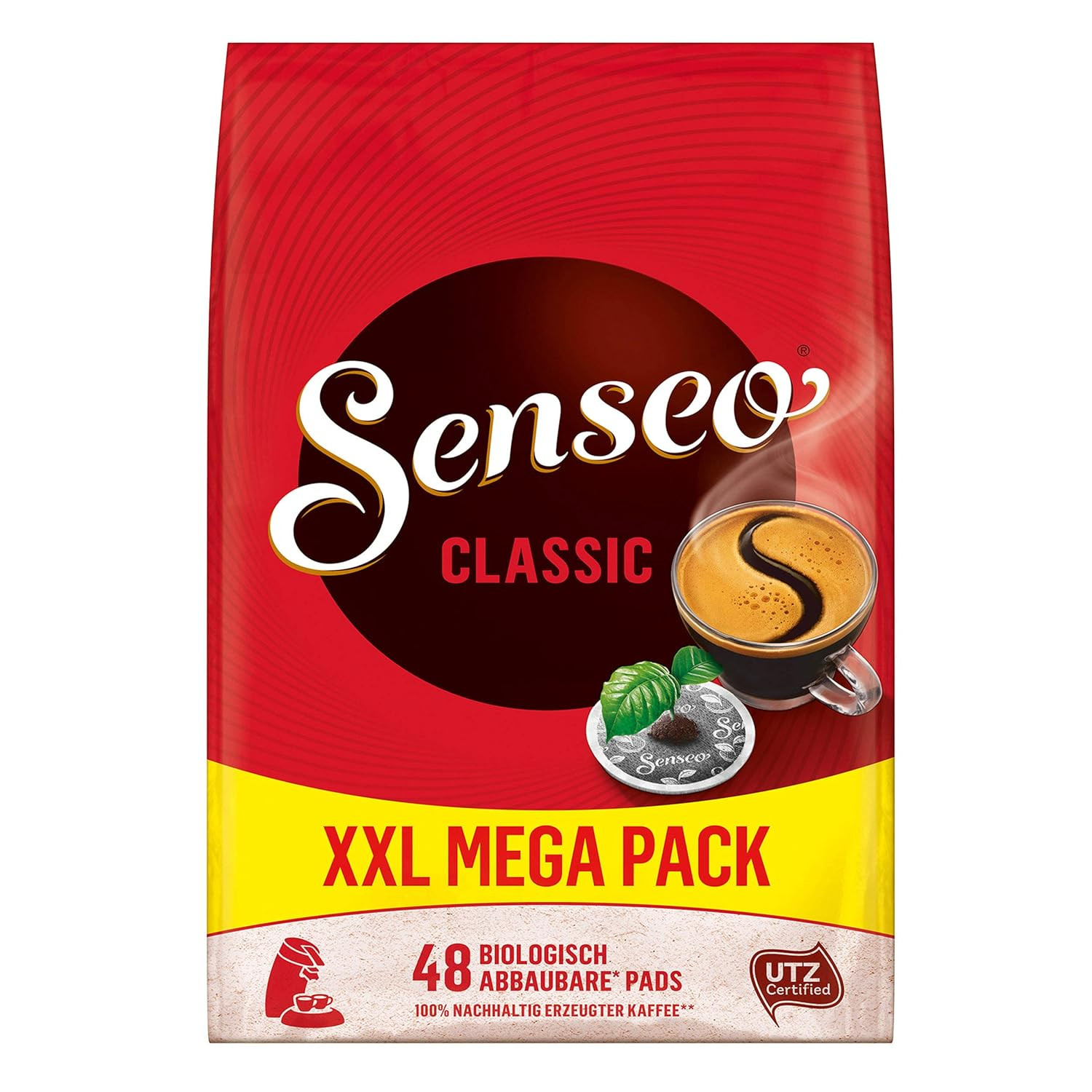 Senseo Classic Coffee Pods &ndash; 48 Count (1 Pack) &ndash; Medium Roast with Smooth, Balan