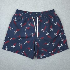 Polo Ralph Lauren Swim Trunks Mens XL Nautical Anchor Mesh Lined Nylon Shorts