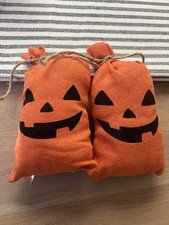 Halloween Decorative Small Stuffed Pumpkins Set Of 2 With Twine Fall Decor