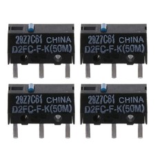 4PCS Gaming Mouse Micro Switch Button D2FC-F-KSwitches 50M Life Blue Dot 3 Pins