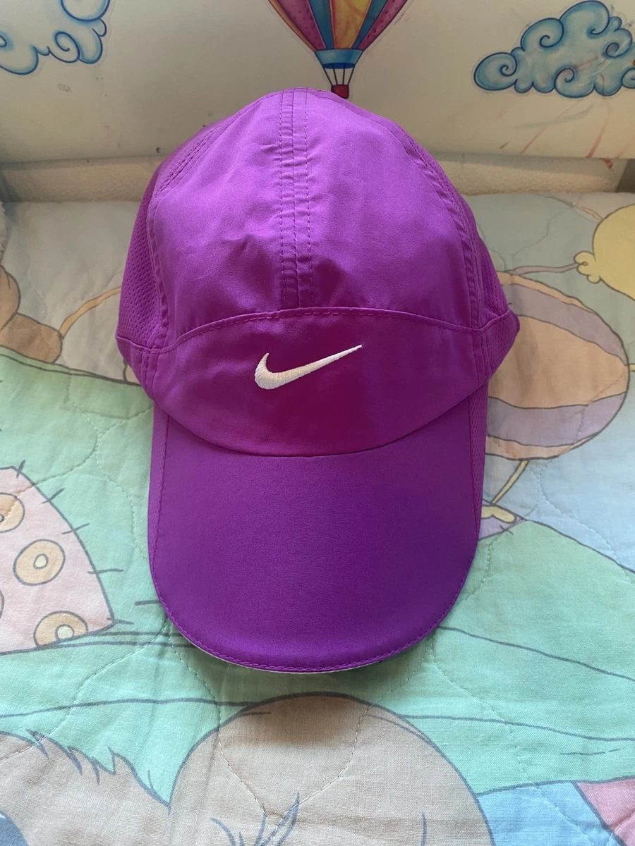 NWT Vintage Women Nike Dri Fit 7 Panel Running Hat Pink Swoosh Daybreak Tailwind Nike Daybreak Dri-FIT Running Hat Cap Hot Pink Reflective  main image 3