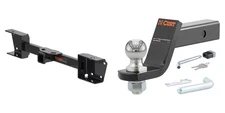 CURT Trailer Hitch Towing Kit 2in Receiver, Ball Mount, Lock, Pin & Clip - 13448