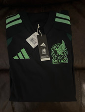 adidas Mexico National Team Soccer Jersey Black/Green Officially Licensed L