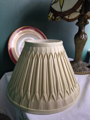 Laura Ashley Pinch Plissee hellgrün Lampenschirm Shabby Chic Vintage Landhaus