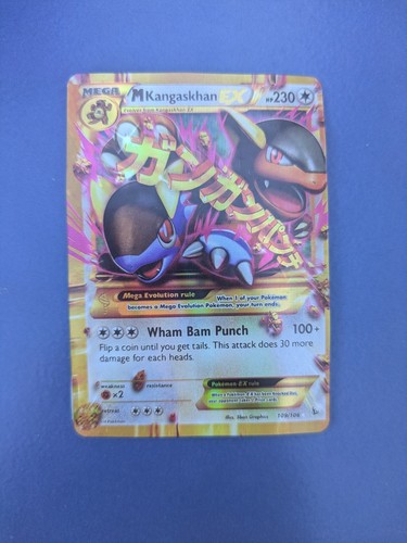M Kangaskhan EX 109/106 Flashfire Holo Full Art Pokemon Card TCG MP