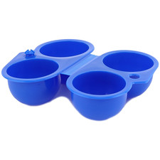 Image of 2 Slot Egg Carrier for Outdoor Use Compact Picnic For Camping Egg Box Orange