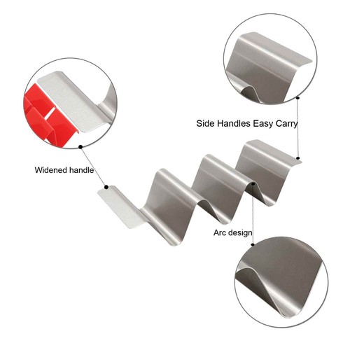 Taco Holder - Taco Stand Stainless Steel Set of 4, Dishwasher, Oven and Grill... - Picture 6 of 7