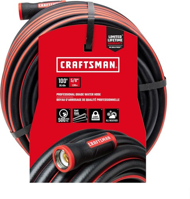 #ad Craftsman Heavy Duty Professional Grade Black Garden Hose100 Feet x 5 8 Inch $101.99