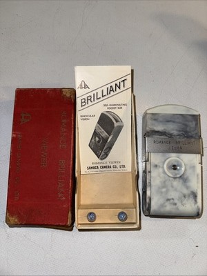 35mm Romance Brilliance Slide Viewer With Box Bulbs Vintage Made In Japan San-Ei