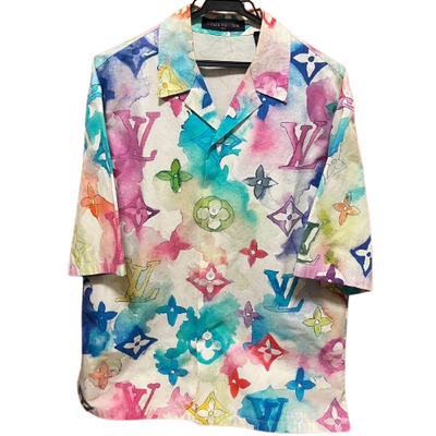 LOUIS VUITTON Watercolor Monogram Shirt Aloha Shirt Multicolor