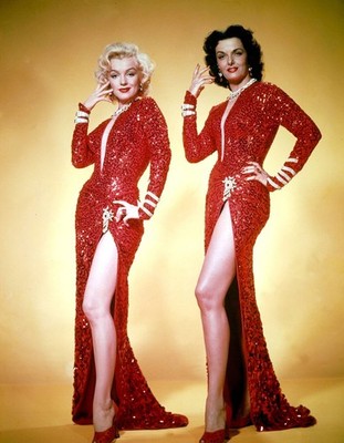 Marilyn Monroe HD Foto 8x10 kultige Farbe Herren bevorzugen Blondinen 1953 rot