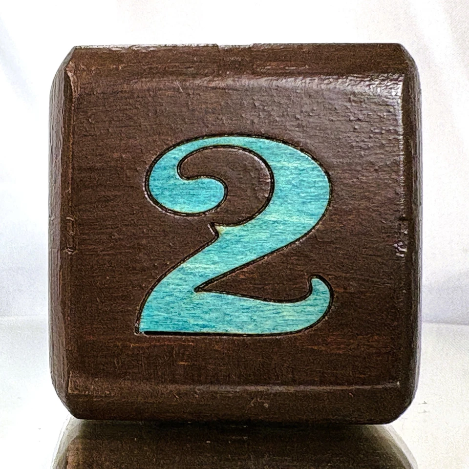 Artful Board Cube - Black & White Abalone - Backgammon Doubling Cube 36mm - Image 2 of 4