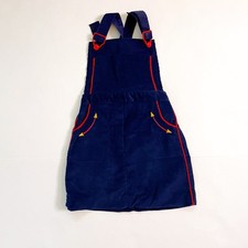 Vintage Carter's Girls Blue Corduroy Overall Dress, Size 6