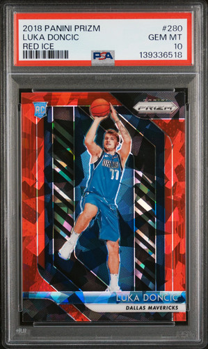 PSA 10 2018 Panini Prizm Luka Doncic Red Ice Rookie RC #280