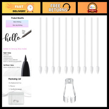 10PCS Replacement S Pen Tips for Galaxy Tab S9/S10 - Soft Silicone Nibs, White