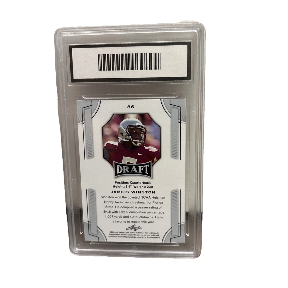 2015 Leaf Draft #84 Jameis Winston Florida State Seminoles GEM 10 GOAT 🐐  - Image 2 of 2