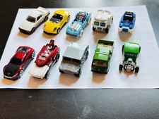 LOT OF 10 MINIATURE MINI DIECAST  PLASTIC TOY CARS VEHICLES TRUCKS