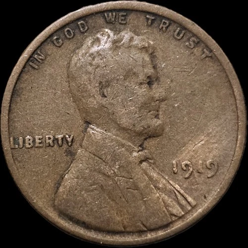 1919 P Lincoln Wheat Cent Penny  VF US Coin