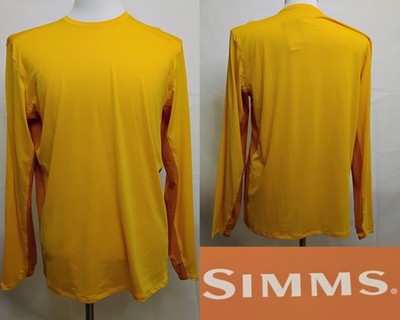 Simms SolarFlex Crew Men's M Sunrise/Sunglow UPF Odor Control #Z4901
