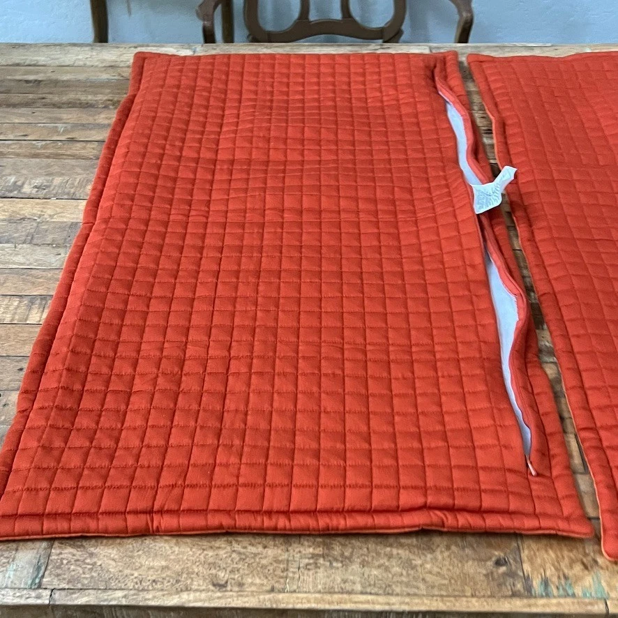 Caja y barril Plaza Shams King 20 x 36 pulgadas Juego de 2 mandarina cremallera rejilla acolchada Foto 4 de 4