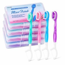 40 Pack Mini Disposable Toothbrushes, 5 in 1 Individually Wrapped Travel Toot...