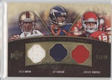2008 UD Premier Trios Gold Octagon 24/40 Alex Smith Jay Cutler Brodie Croyle b6s