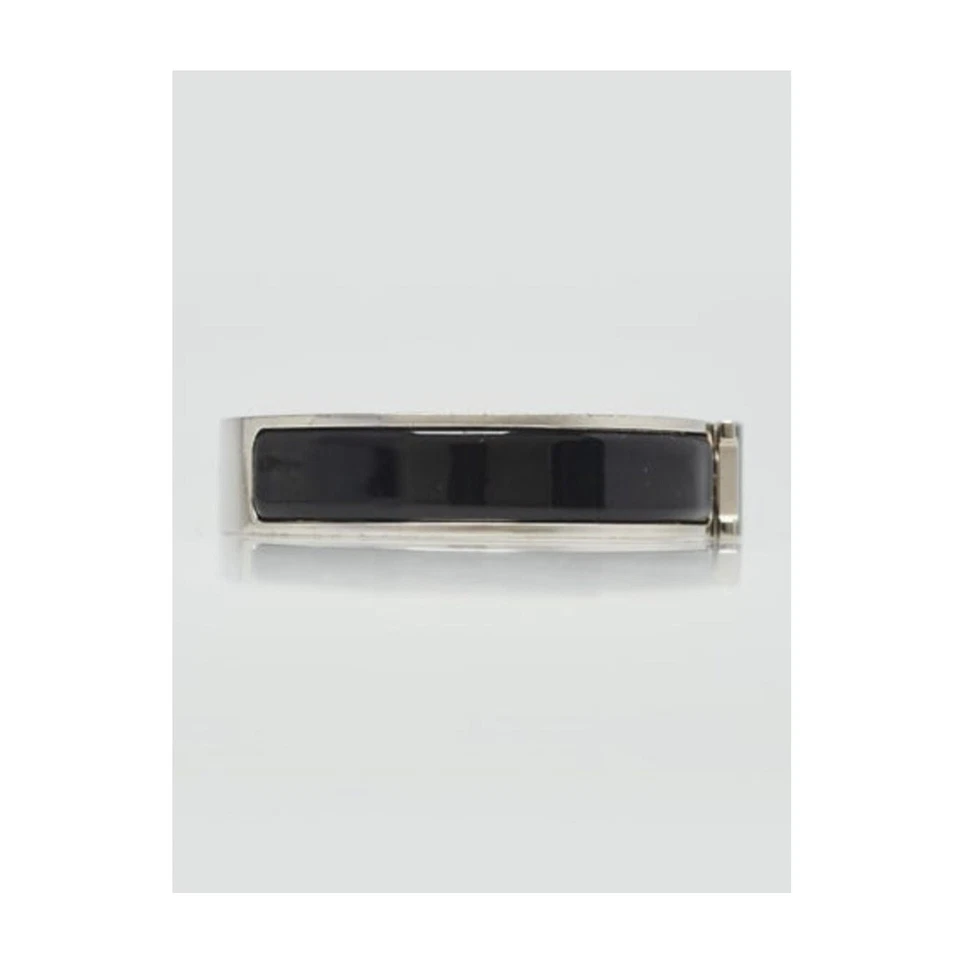 Hermes 黑色珐琅镀钯 Clic-H 窄 PM 手镯 — 第 3/4 张图片