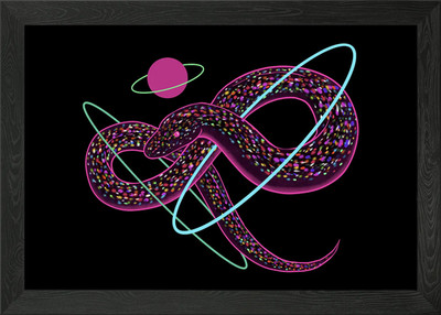 Sunbeam Snake Framed Wall Art Poster Canvas Print Picture
