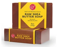 Raw Shea Butter Bar Soap, 4 oz (113 g) Made with Rosemary Extract
