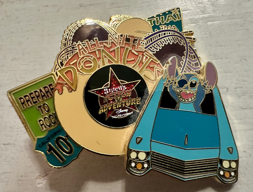 WDW 2005 LE 1500 Stitch Rock 'n' Rollercoaster Pin Action Adventure - Picture 1 of 5