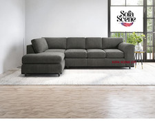 FULL BACK XL JUMBO CORD CORNER SOFA SET LEFT / RIGHT HAND /5 SEATER SUITE