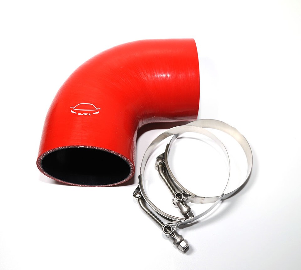 4-Ply Reinforced 1.5 ID 90 Degree Elbow Silicone Hose Coupler Intake BLACK - Foto 7