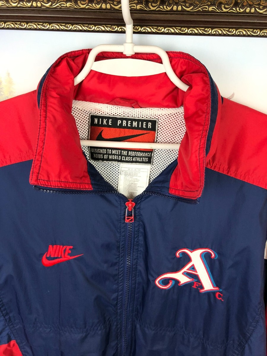 Vintage 90's Nike Arsenal Football Jacket Soccer Windbreaker Track