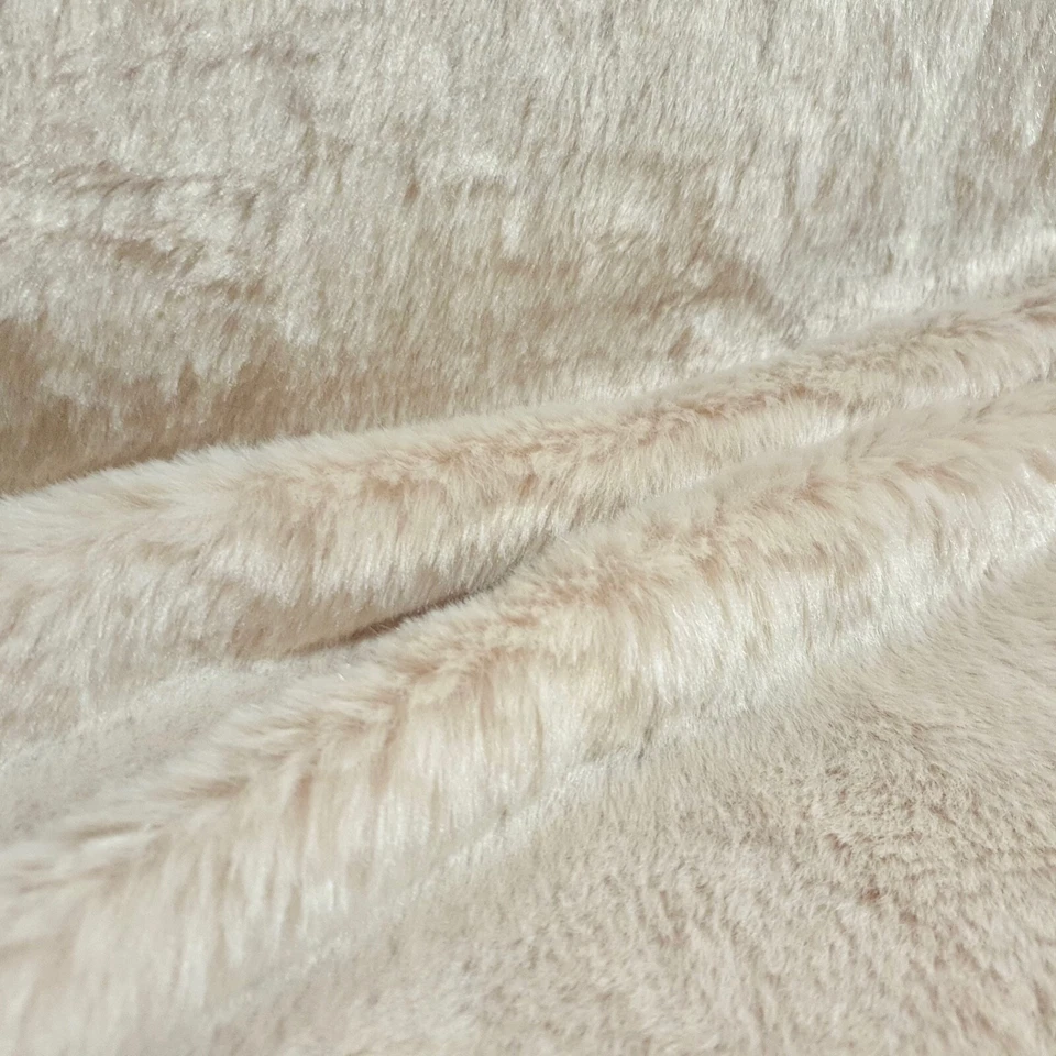 Webpelz kuscheliges Langhaar Kunstfell Stoff Bekleidung Deko Creme