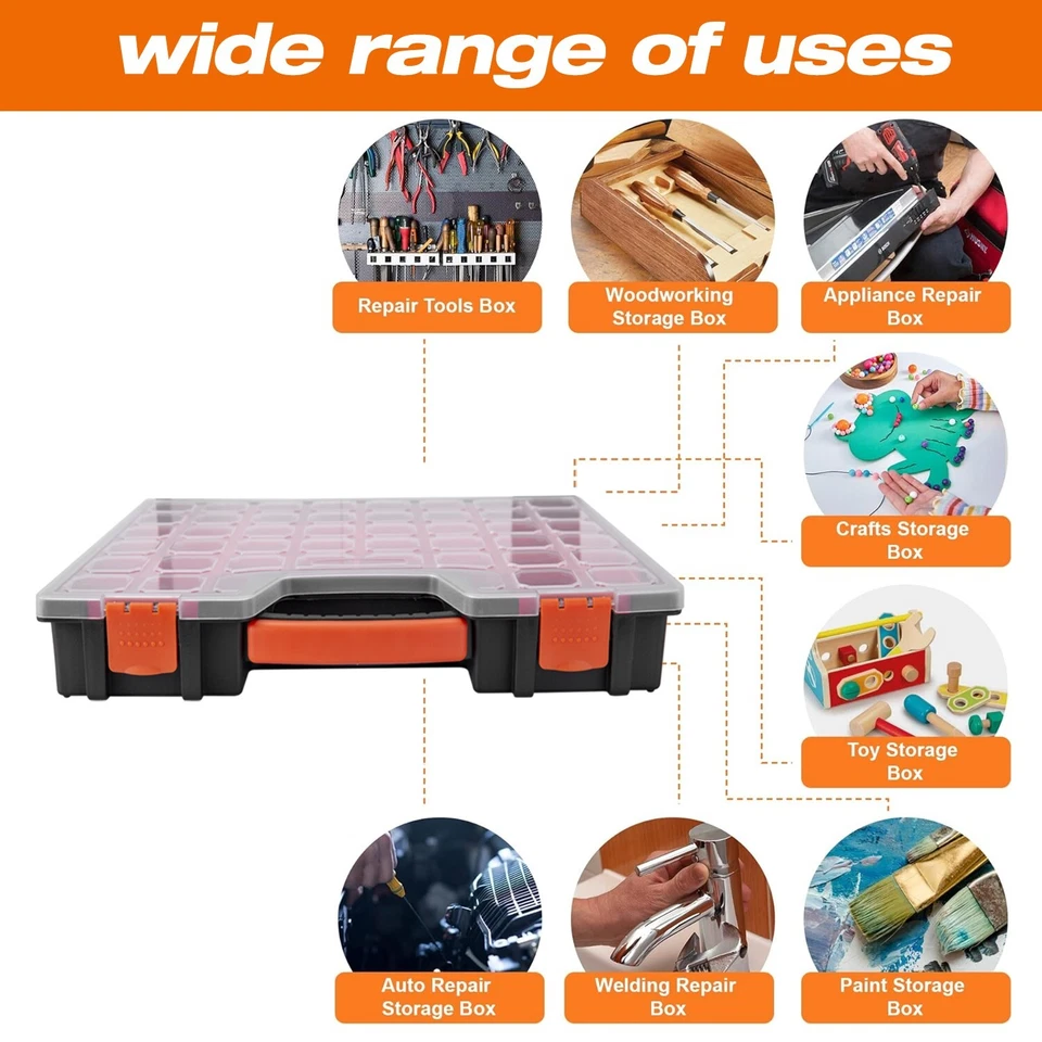 Hardware Organizer box with dividers - 22 Compartments Small Parts Organizer - Image 4 of 4