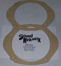 MDF Speaker / Spacer Rings, 5x7" / 6x8" to 6.5" LARGE 1/4" Adaptor One Pair