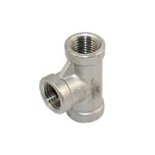 1/4" 1/4 inch NPT Tee T 3 way Female Thread Pipe Fitting Stainless Steel SS 304