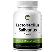 Lactobacillus Salivarius Probiotic Supplement 240 Tablets 3 Billion CFU...