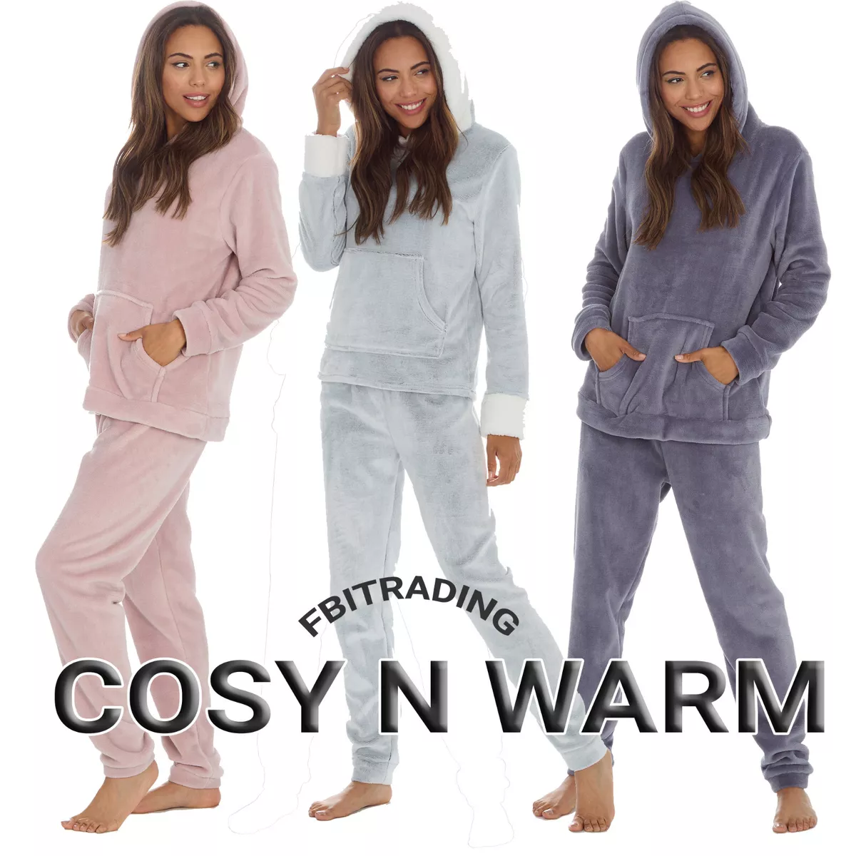  Women Pajama Winter，Ladies Sleepwear Winter Warm