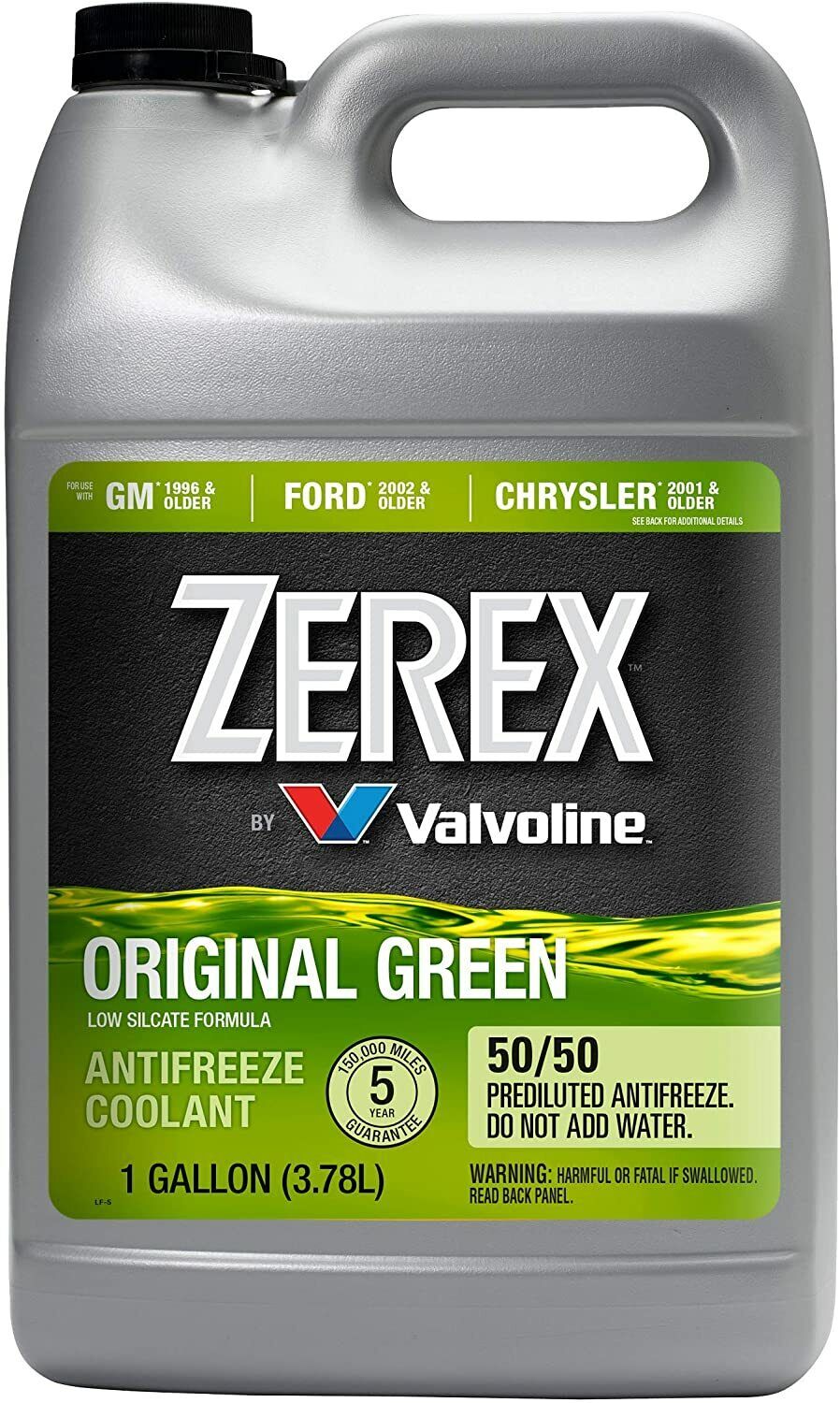 Zerex ZXRU1 Original Green 50/50 Prediluted Ready-to-Use Antifreeze/Coolant 1 GA