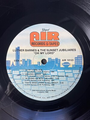 LUTHER BARNES & The SUNSET JUBILAIRES~Oh My Lord~ LP 1988 Funk