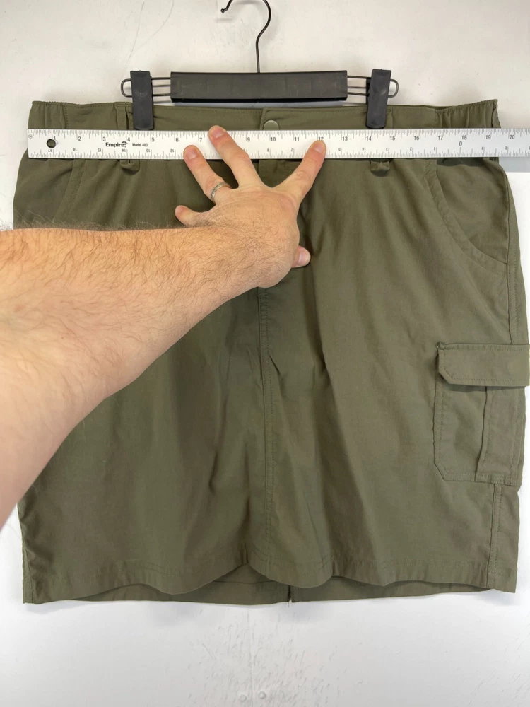Women's Green Mesh Tennis Skirt with Slip Shorts - Size 18 (3035)