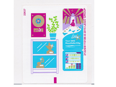 100% LEGO Friends Sticker sheet from Set 41103 Friends Pop Star