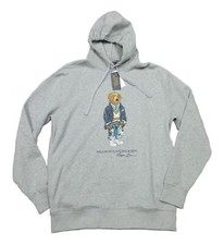 Polo Ralph Lauren Big  Tall Men's Gray Heather Polo Bear Fleece Pullover Hoodie