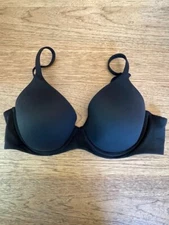 SOMA  Pure Black Smooth 36C Embraceable Lightly Lined Perfect Coverage Bra